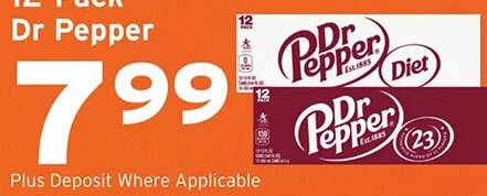 Dr Pepper at Hannaford