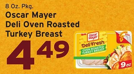 Oscar Mayer Deli Oven Roasted Turkey Breast at Hannaford