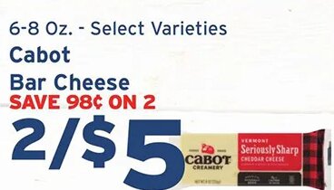 Cabot Bar Cheese at Hannaford
