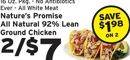 Nature's Promise All Natural 92% Lean Ground Chicken