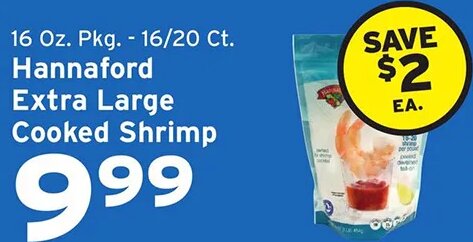 Hannaford Extra Large Cooked Shrimp