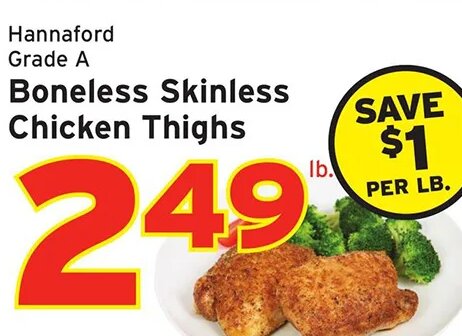 Hannaford Boneless Skinless Chicken Thighs