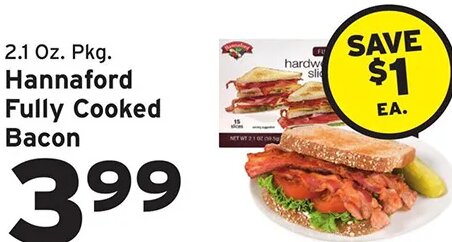 Hannaford Fully Cooked Bacon