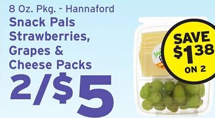 Snack Pals Strawberries, Grapes & Cheese Packs at Hannaford