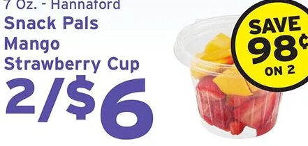 Snack Pals Mango Strawberry Cup at Hannaford