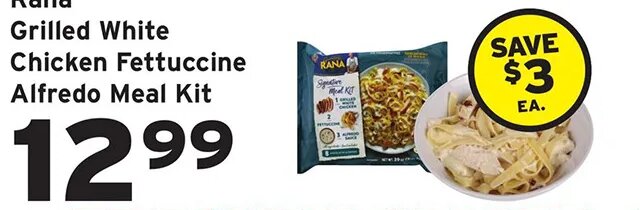 Rana Grilled White Chicken Fettuccine Alfredo Meal Kit