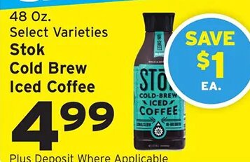 Stok Cold Brew Iced Coffee at Hannaford