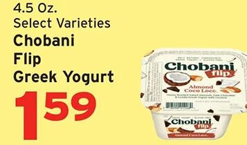Chobani Flip Greek Yogurt at Hannaford
