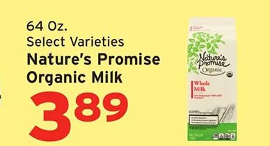 Nature's Promise Organic Milk at Hannaford
