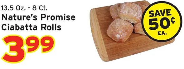 Nature's Promise Ciabatta Rolls