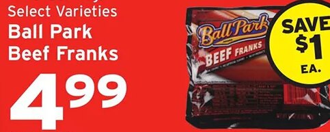 Ball Park Beef Franks at Hannaford