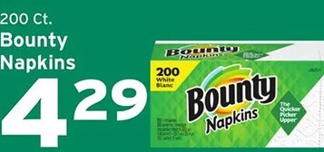 Bounty Napkins at Hannaford