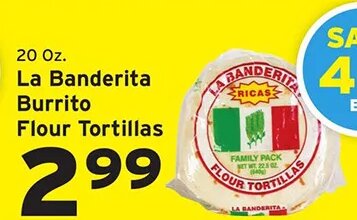 La Banderita Burrito Flour Tortillas at Hannaford