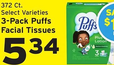 3-Pack Puffs Facial Tissues