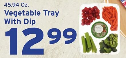 Vegetable Tray With Dip