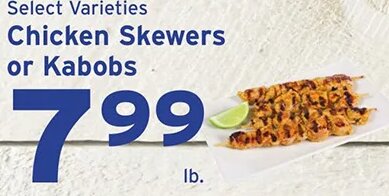 Taste of Inspirations Chicken Skewers or Kabobs