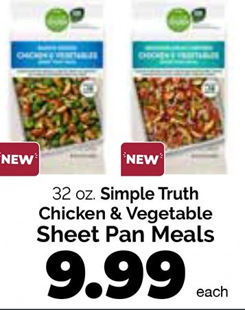 Simple Truth Chicken & Vegetable Sheet Pan Meals