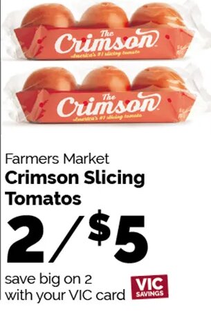 Farmers Market Crimson Slicing Tomatos at Harris Teeter