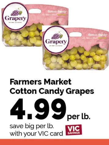 Farmers Market Cotton Candy Grapes at Harris Teeter