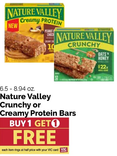 Nature Valley Crunchy or Creamy Protein Bars