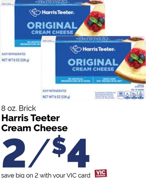 Harris Teeter Cream Cheese at Harris Teeter