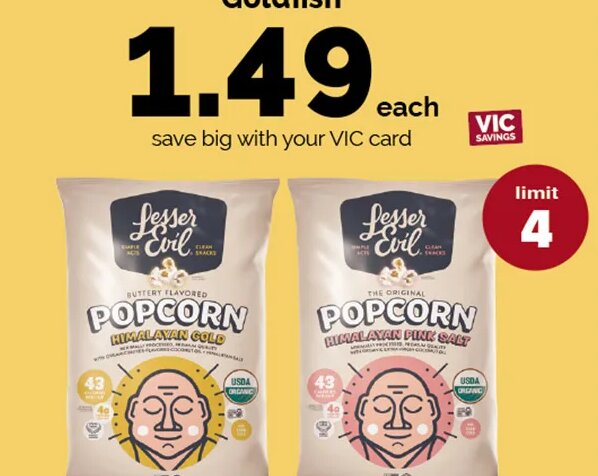 Lesser Evil Popcorn