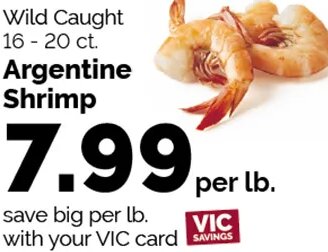 Argentine Shrimp at Harris Teeter