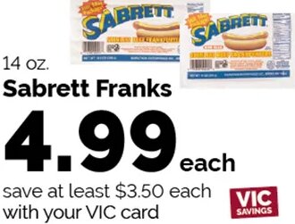 Sabrett Franks at Harris Teeter