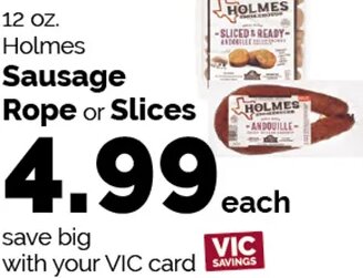 Holmes Sausage Rope or Slices at Harris Teeter