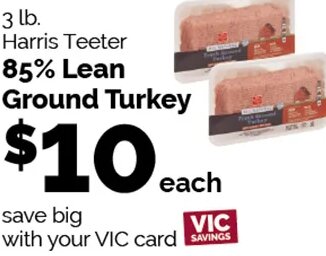 Harris Teeter 85% Lean Ground Turkey at Harris Teeter