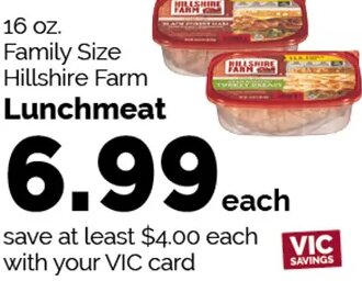 Family Size Hillshire Farm Lunchmeat at Harris Teeter