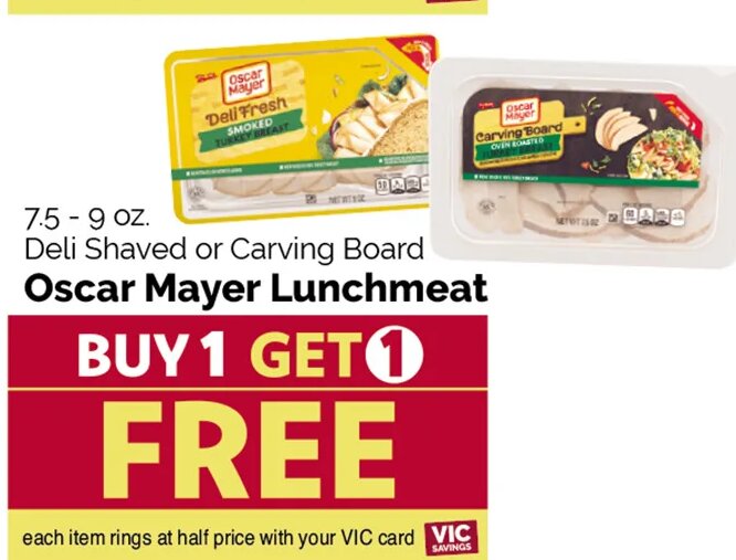 Deli Shaved or Carving Board Oscar Mayer Lunchmeat