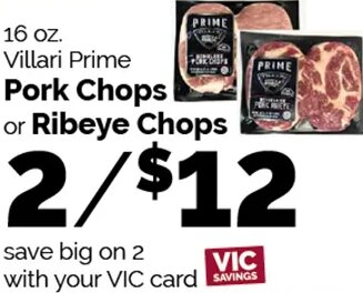 Villari Prime Pork Chops or Ribeye Chops