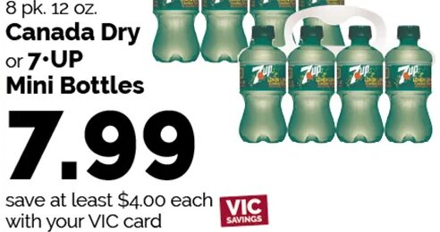 Canada Dry or 7-UP Mini Bottles