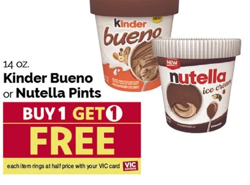 Kinder Bueno or Nutella Pints