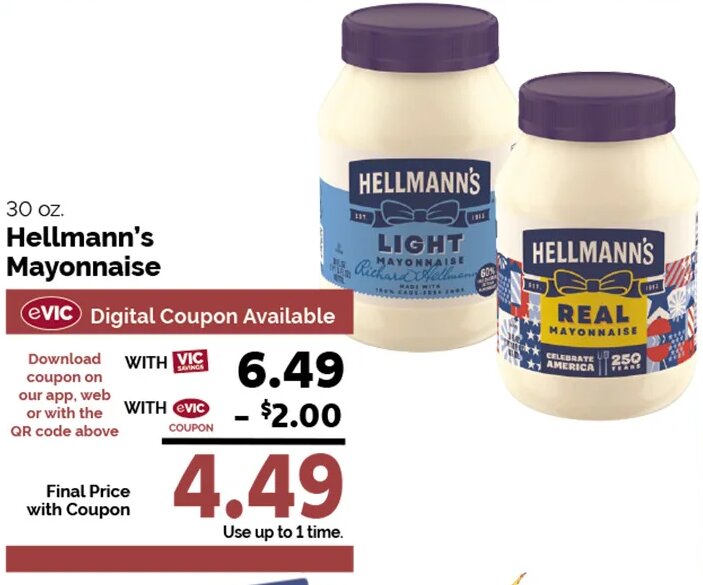 Hellmann's Mayonnaise at Harris Teeter