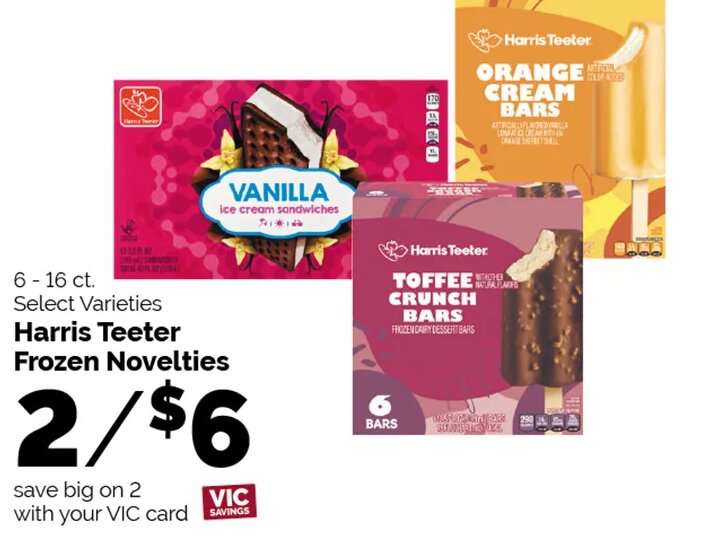 Harris Teeter Frozen Novelties