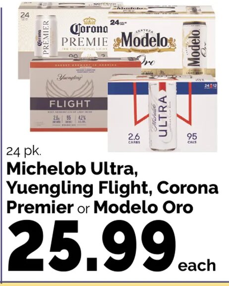 Michelob Ultra, Yuengling Flight, Corona Premier or Modelo Oro at Harris Teeter