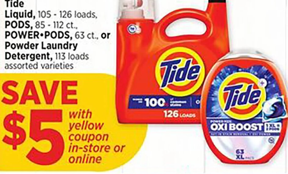 Tide Liquid, PODS, or Powder Laundry Detergent