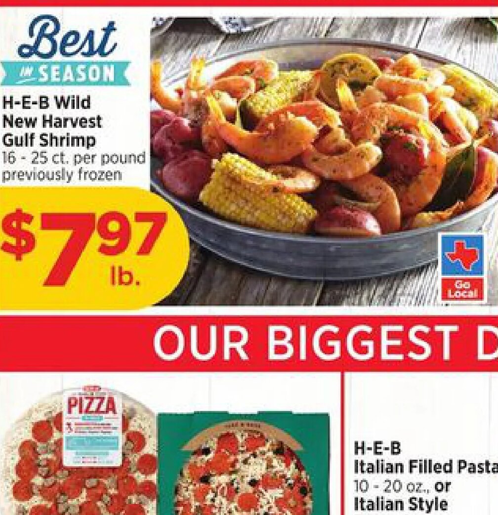 H-E-B Wild New Harvest Gulf Shrimp
