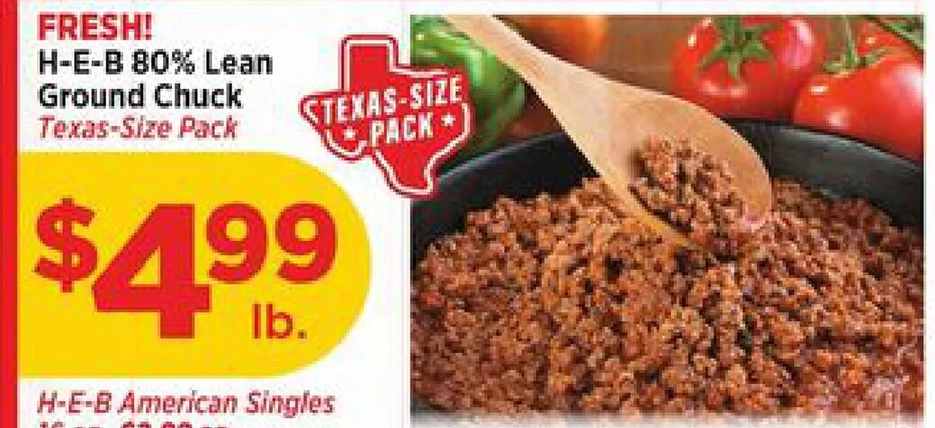 FRESH! H-E-B 80% Lean Ground Chuck at H-E-B
