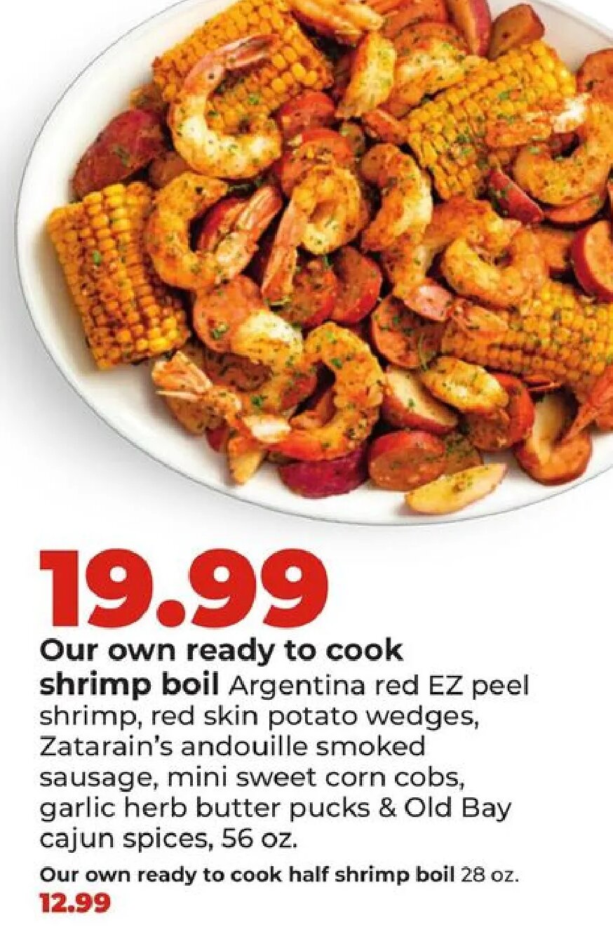 Our own ready to cook shrimp boil