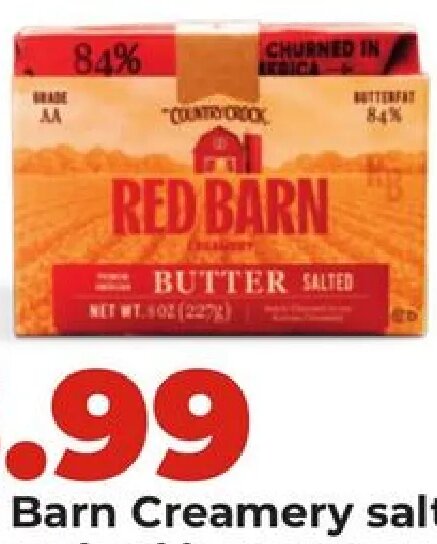 Red Barn Creamery salted or unsalted butter