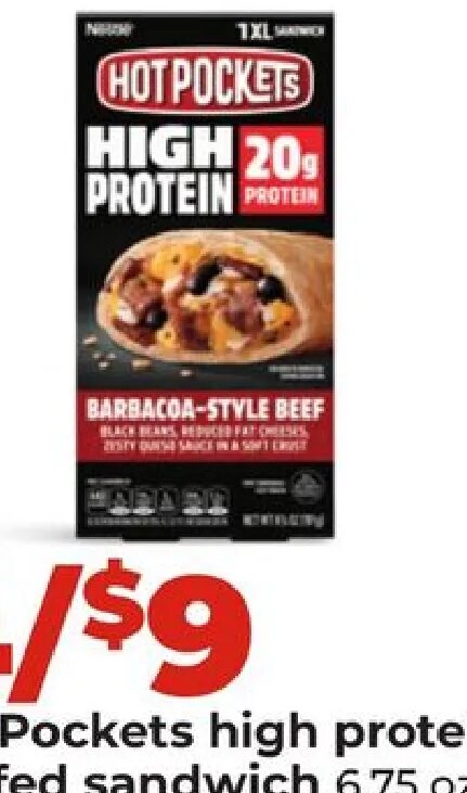 Hot Pockets high protein stuffed sandwich