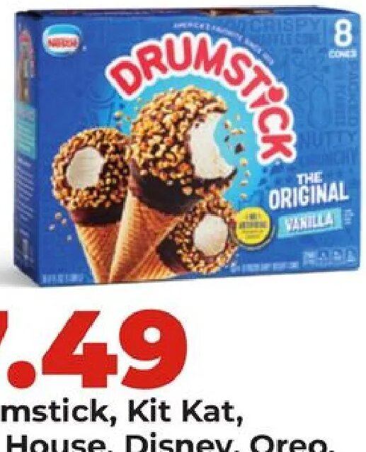 Drumstick, Kit Kat, Toll House, Disney, Oreo, Häagen-Dazs novelties