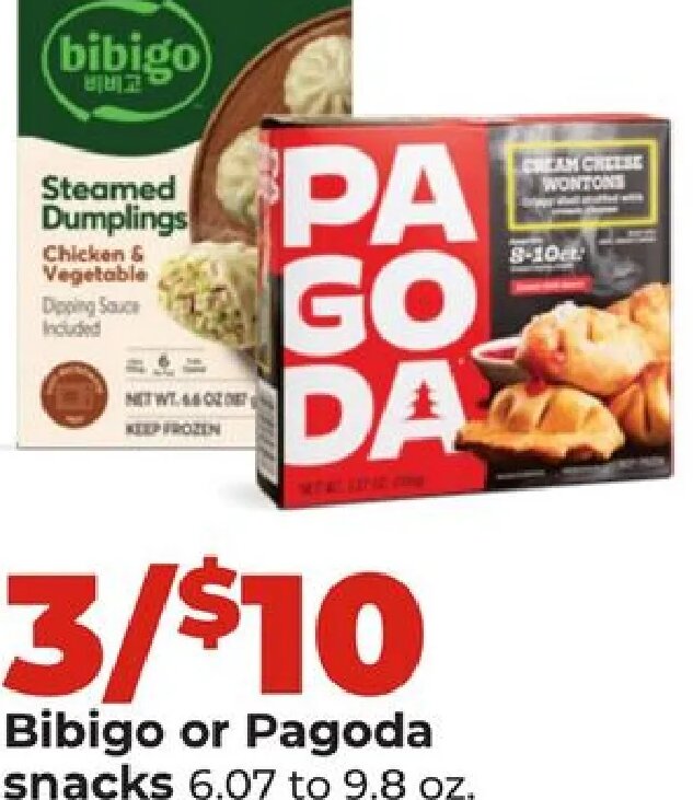 Bibigo or Pagoda snacks