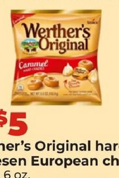 Werther's Original hard candy or Riesen European chocolate