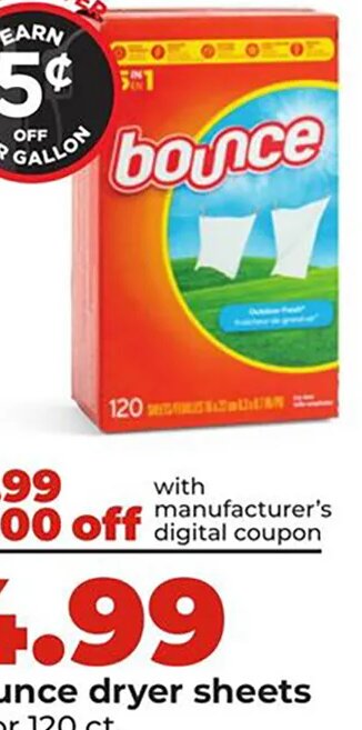 Bounce dryer sheets