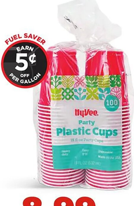 Hy-Vee red plastic party cups