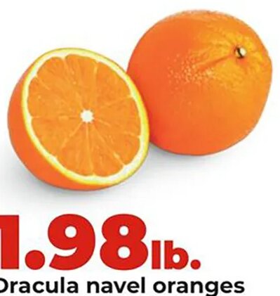 Dracula navel oranges at Hy-Vee